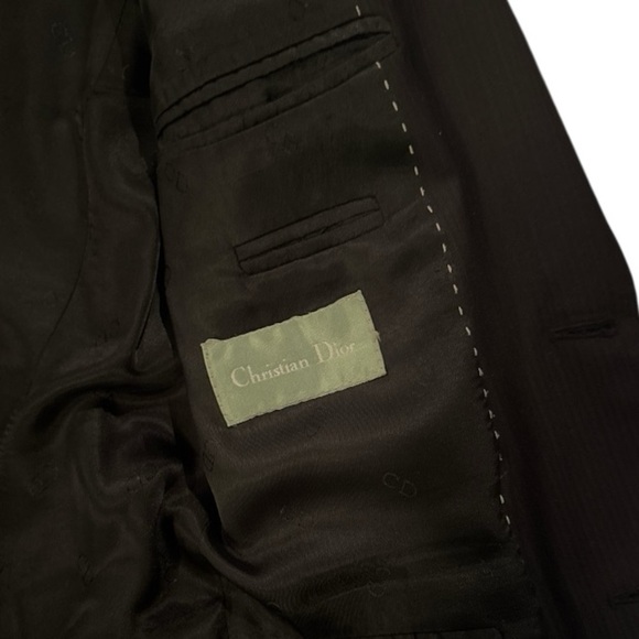 Christian Dior Black Pinstripe Blazer Sport Coat Jacket Men’s 38R IT48 - Picture 7 of 16